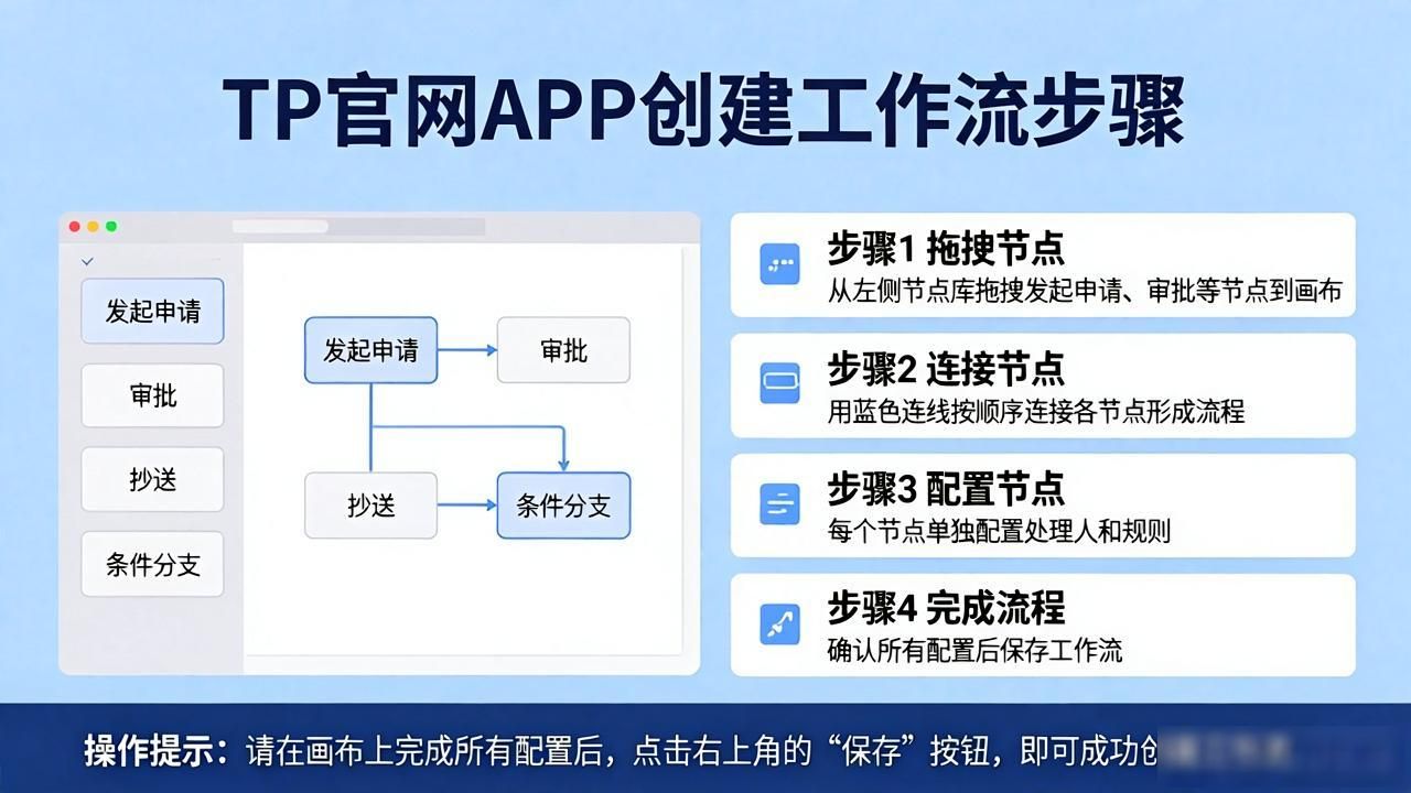 如何在TP官方网站下载APP中创建工作流_创建工作流_工作流节点配置