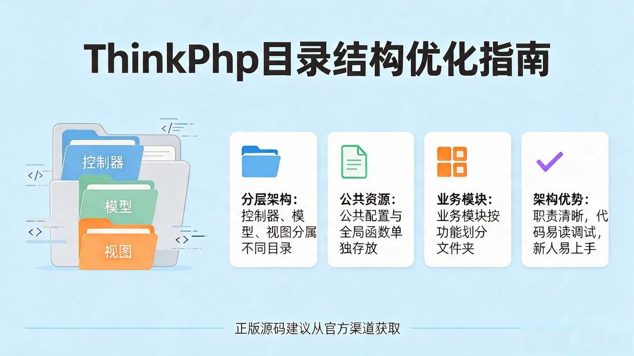 ThinkPHP正版源码下载与项目目录结构优化指南